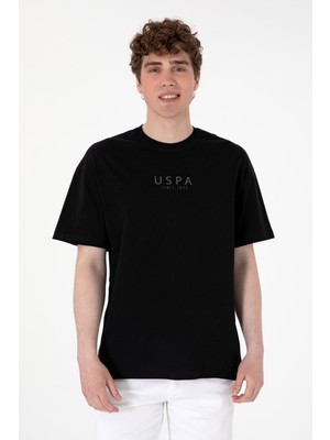 U.S. Polo Assn. Erkek Oversize Fit Bisiklet Yaka Siyah Tişört 50299543-VR046