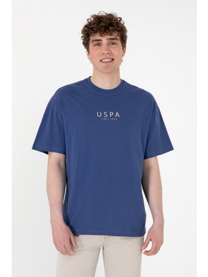 U.S. Polo Assn. Erkek Oversize Fit Bisiklet Yaka Açık Lacivert Tişört 50299543-VR059