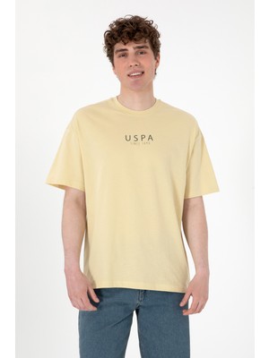 U.S. Polo Assn. Erkek Oversize Fit Bisiklet Yaka Açık Haki Tişört 50299543-VR183