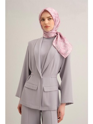Armine Soyut Desenli Saf İpek Sura Eşarp 9311D 01