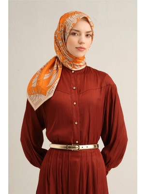 Armine Desenli Saf Ipek Sura Eşarp 9353- 05