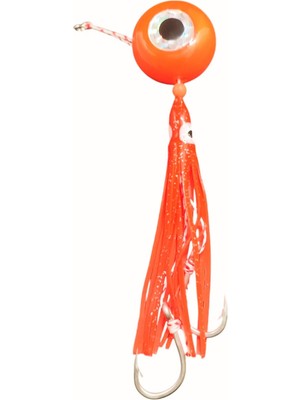 S.F. Jig S.F. Melek Gözü Jig 150g Turuncu Uv - 0/3 No Paslanmaz Iğne - Uv Glow Saçak