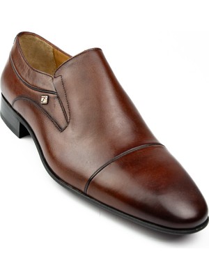 Fosco 3155 Taba Deri Erkek Klasik Ayakkabı