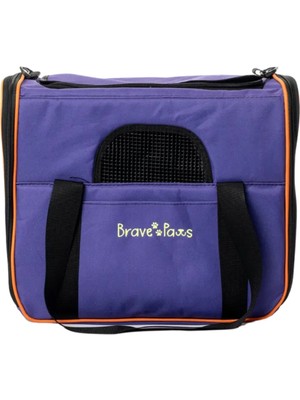 Reyo Brave Paws Kare Model Yırtılmaz Plastik Fileli Kedi ve Köpek Taşıma Çantası Mor