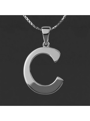 TabiTela 925 Ayar gümüş kolye Harf C   SM2860
