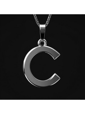 TabiTela 925 Ayar gümüş kolye Harf C   SM2856