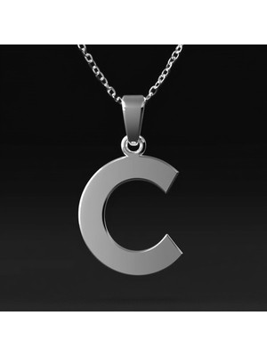 TabiTela 925 Ayar gümüş kolye Harf C   SM2862