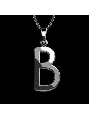 TabiTela 925 Ayar gümüş kolye Harf B   SM2686