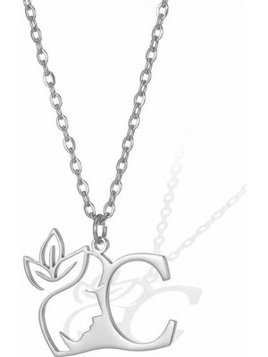 TabiTela 925 Ayar gümüş kolye Harf C   SM2853