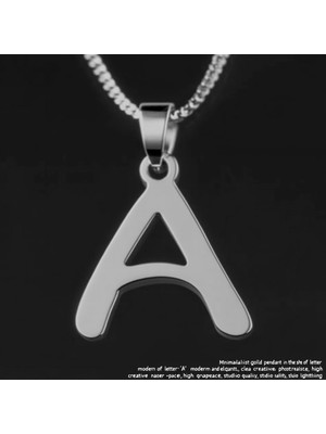 TabiTela 925 Ayar gümüş kolye Harf A   SM2629