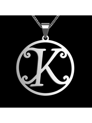 TabiTela 925 Ayar gümüş kolye Harf K   SM2849