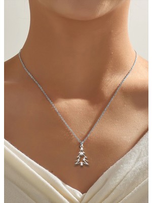 TabiTela 925 Ayar gümüş kolye yılbaşı Ağacı ya Noel Ağacı SM486