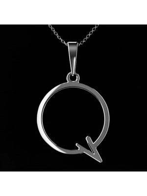 TabiTela 925 Ayar gümüş kolye Harf Q   SM2977