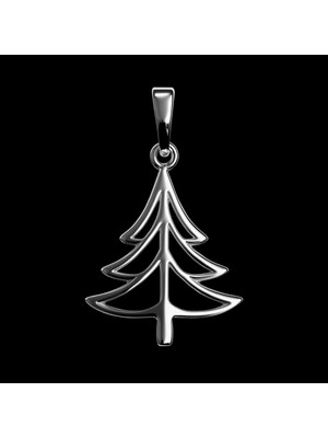 TabiTela 925 Ayar gümüş kolye yılbaşı Ağacı ya Noel Ağacı SM1474