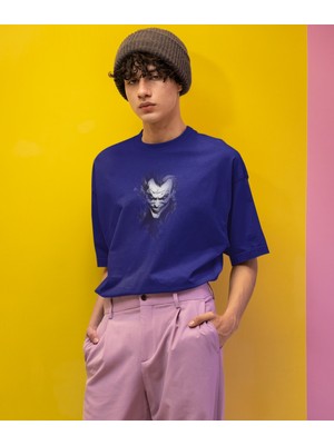 Joker Grin Baskılı Erkek Tişört