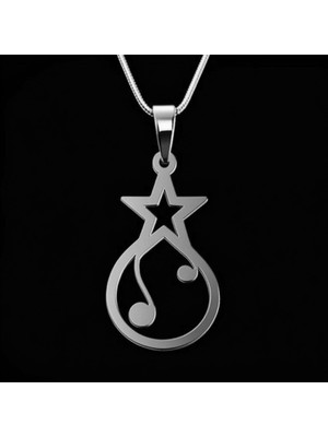 TabiTela 925 Ayar gümüş kolye müzik notası   SM3545