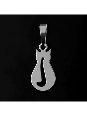 TabiTela 925 Ayar gümüş kolye kedi SM1664