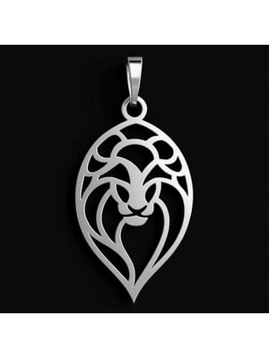 TabiTela 925 Ayar gümüş kolye Aslan   SM3136