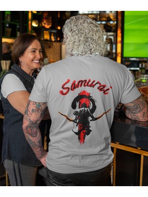 Terzili Giyin Shadow Samurai Baskılı Erkek Tişört