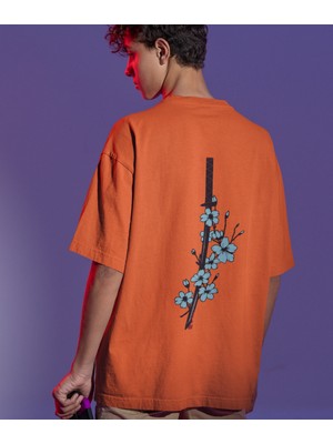 Katana Blossom Kılıç Baskılı Erkek Tişört