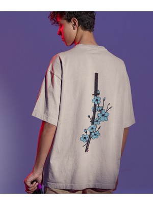 Terzili Giyin Katana Blossom Kılıç Baskılı Erkek Tişört