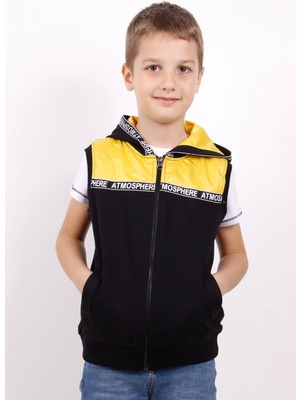 Toontoy Erkek Çocuk Şeritli Kapüşonlu Yelek