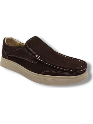 Master 1713-25  Nubuk Deri Casual Erkek Ayakkabı Kahve Buz
