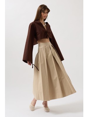 La Mode Istanbul Bağlama Detay Uzun Kol Bluz