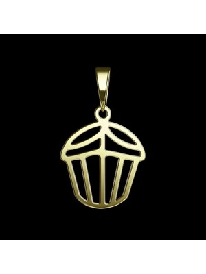 TabiTela 14 ayar altın kolye ucu kapkek   GM3587 1 gr