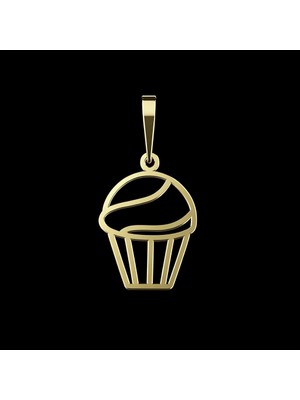 TabiTela 14 ayar altın kolye ucu kapkek   GM3584 1 gr