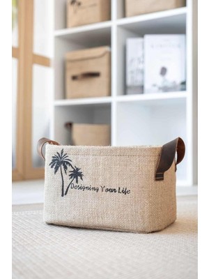 Bee Jüt Dolap Içi Çamaşır Çocuk Odası Oyuncak Düzenleyici Katlanır Saklama Sepeti Organizer 24X17X15