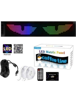 16X96 Plus Matrix LED Panel Cama Yapışan Telefon Kontrollü LED Lamba