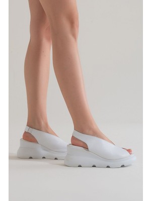 İnyola Shoes Kadın Cilt Hakiki Deri Dolgu Topuklu Sandalet 6202