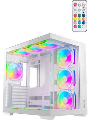 Revenge Kumandalı Supernova 7 Rgb Fanlı Atx Temperli Cam Panel Akvaryum Gaming Bilgisayar Kasası