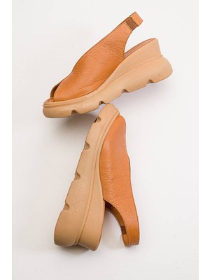 İnyola Shoes Kadın Cilt Hakiki Deri Dolgu Topuklu Sandalet 6202