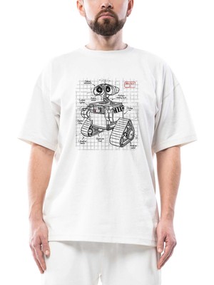 Starwars Robot Oversize Beyaz Tişört