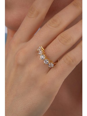 Fiyonk Kuyumculuk 14 Ayar Altın Beştaş Yüzük 7