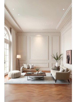 Dekoratif Boyanabilir Antre ve Koridor Çerçevesi, 4 cm Duvar Çıtası