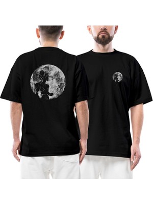 Dragon Ball Z Goku Over Ön Arka Baskılı Siyah Oversize Tişört