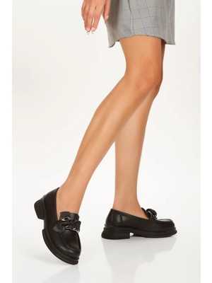 Kadın Cilt Toka Detaylı  Oxford Ayakkabı 4049