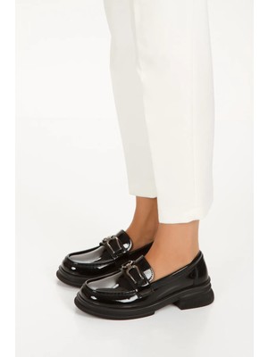 İnyola Shoes Kadın Toka Detaylı  Oxford Ayakkabı 4050