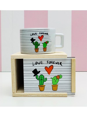 Giftmoda Sonsuza Kadar Aşk Kaktüs Tasarımlı Kutulu