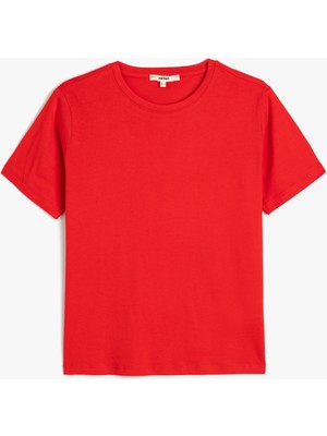 Koton Kısa Kollu Bisiklet Yaka Pamuklu Basic Tişört