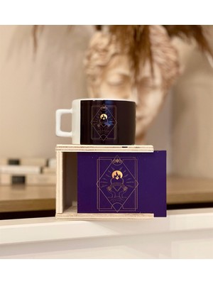Giftmoda Tarot Gökkuşağı Kalp Ateş Tasarımlı Kutulu Kupa