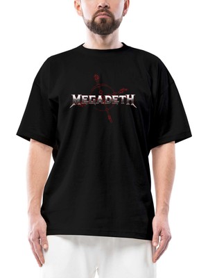 Megadeth Cryptic Oversize Siyah Tişört