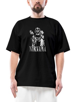 Nirvana Group Oversize Siyah Tişört