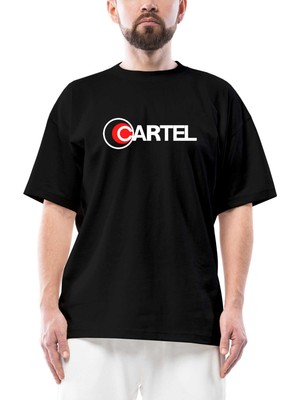 Cartel Oversize Siyah Tişört
