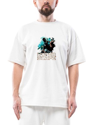 Hyper Scape Splash Oversize Beyaz Tişört