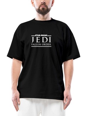 Star Wars Jedi Fallen Order Oversize Siyah Tişört