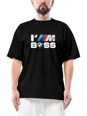 Bmw Im Boss Oversize Siyah Tişört
